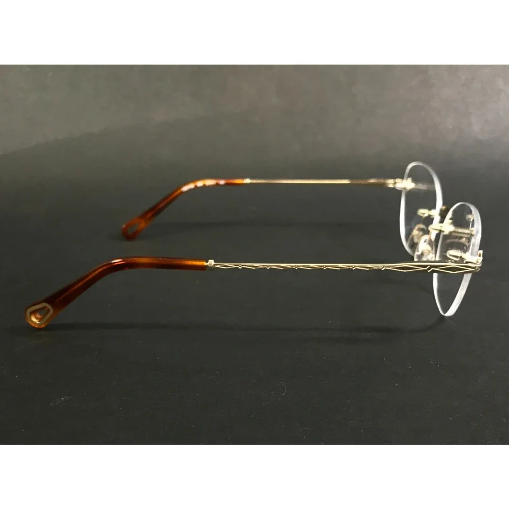 Chloe Eyeglasses Frames CE2154 906 Washed Gold Rimless Cat Eye 57-17-140